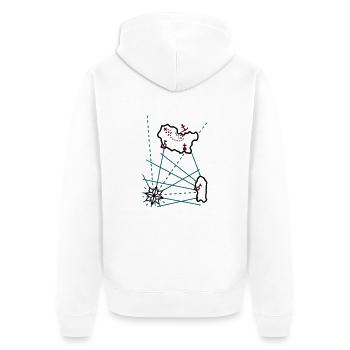 Treasure - anchorage - 3 Color Vector - Unisex Premium Organic Zip Hoodie - white - Back - Thijin (182cm)