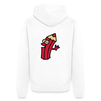 broche joyeuse - Veste à capuche bio Premium Unisexe - blanc - Dos - Thijin (182cm)
