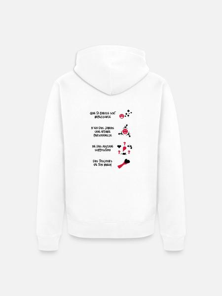 4 toltèques - Veste à capuche bio Premium Unisexe - blanc