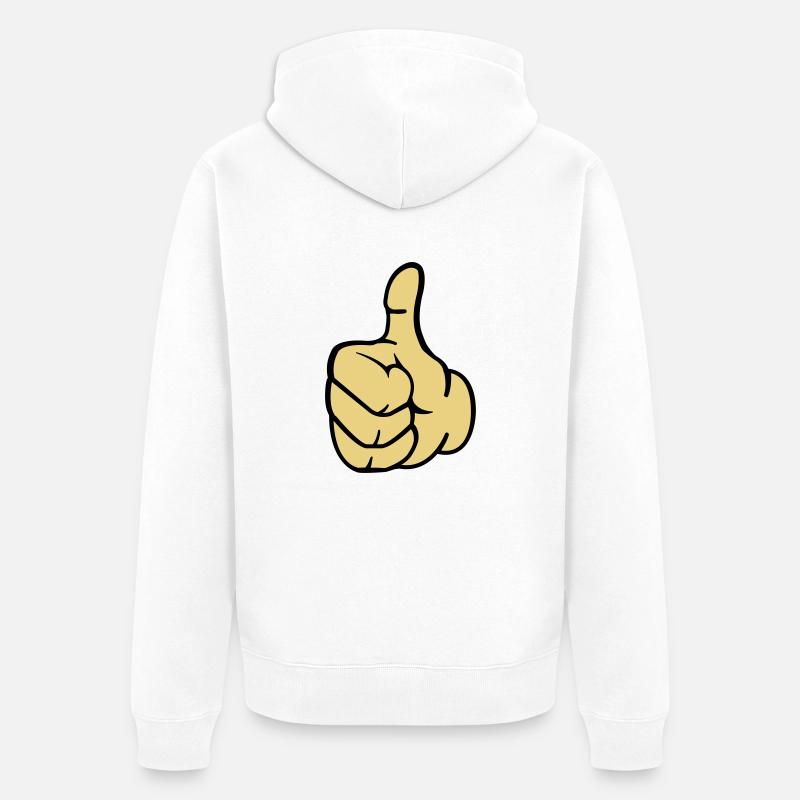 like_hand2 - Veste à capuche bio Premium Unisexe - blanc