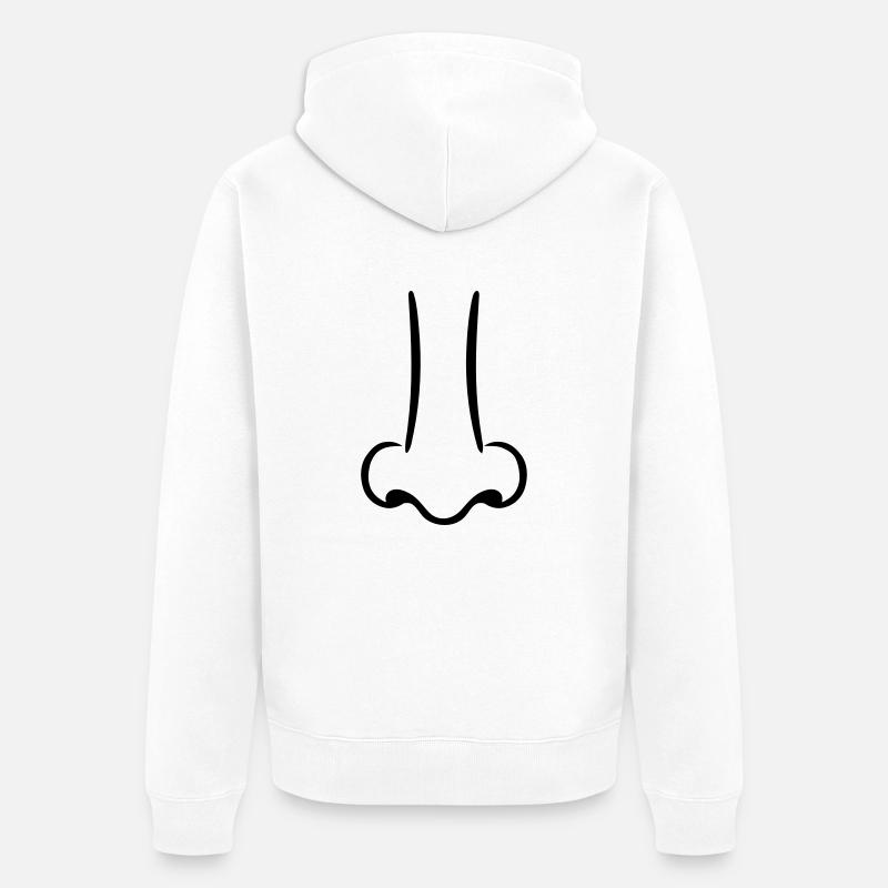 Nez - Veste à capuche bio Premium Unisexe - blanc