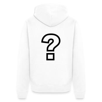 Question mark - Unisex Premium Organic Zip Hoodie - white - Back - Thijin (182cm)