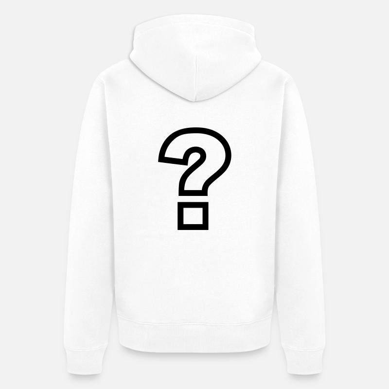 Point d'interrogation - Veste à capuche bio Premium Unisexe - blanc