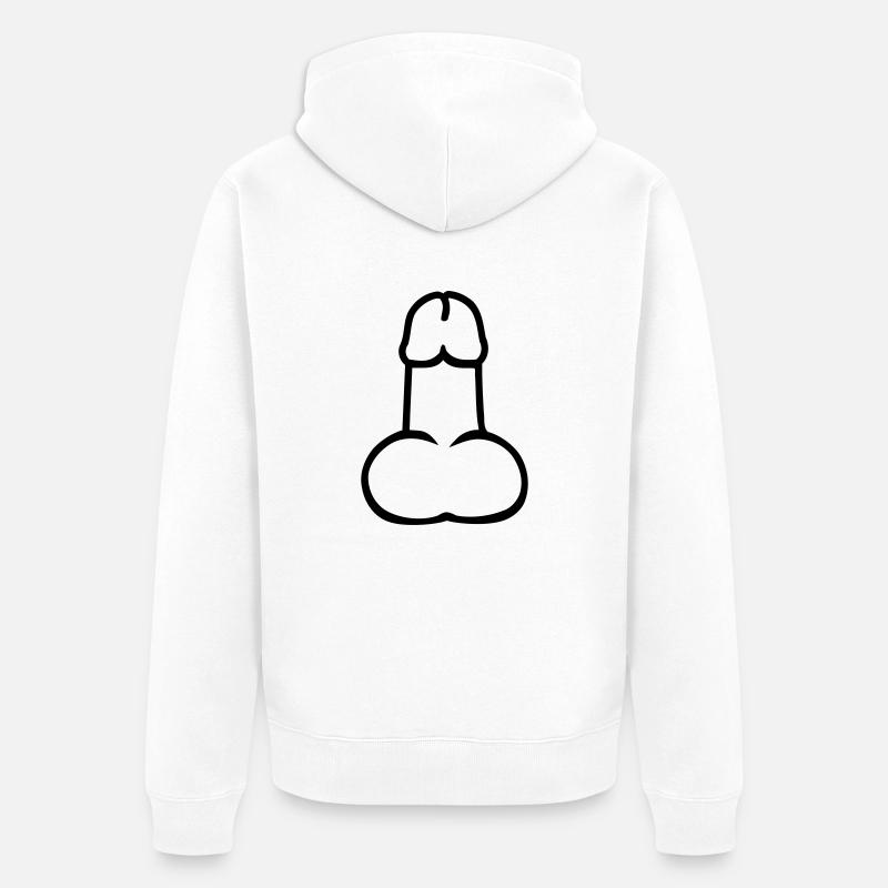 Penis - Veste à capuche bio Premium Unisexe - blanc