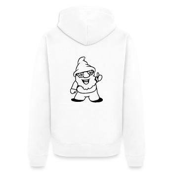 Nain pouces vers le haut - Veste à capuche bio Premium Unisexe - blanc - Dos - Thijin (182cm)