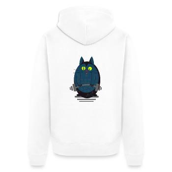 Katzenstark - Veste à capuche bio Premium Unisexe - blanc - Dos - Thijin (182cm)