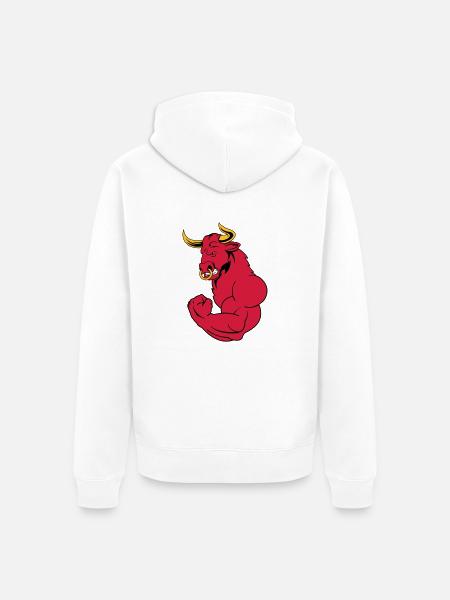 starker_stier_02 - Veste à capuche bio Premium Unisexe - blanc
