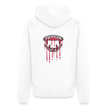 Gouttes de sang vampire - Veste à capuche bio Premium Unisexe - blanc - Dos - Thijin (182cm)