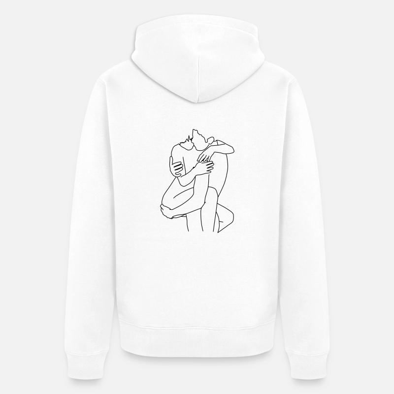 Paire 2 - Veste à capuche bio Premium Unisexe - blanc