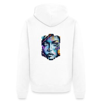 Graffiti Street Art Spray Colors Cool Artist Retro - Unisex Premium Organic Zip Hoodie - white - Back - Thijin (182cm)