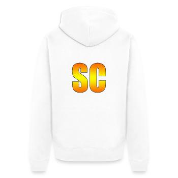 SC (Safty Car) Formula Game Real LIFE Logo - Unisex Premium Bio Zip Hoodie - Weiß - Hinten - Thijin (182cm)