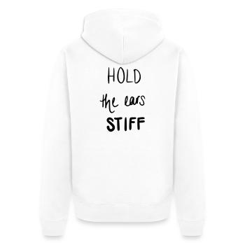 Hold the ears stiff - Unisex Premium Bio Zip Hoodie - Weiß - Hinten - Thijin (182cm)