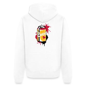 opened soda can in graffiti style - Unisex Premium Organic Zip Hoodie - white - Back - Thijin (182cm)