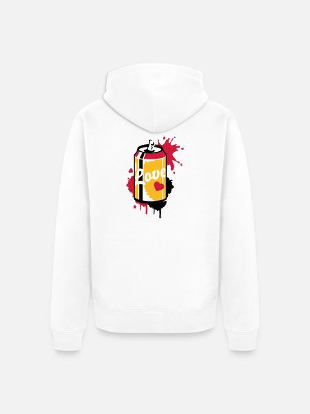 opened soda can in graffiti style - Unisex Premium Organic Zip Hoodie - white