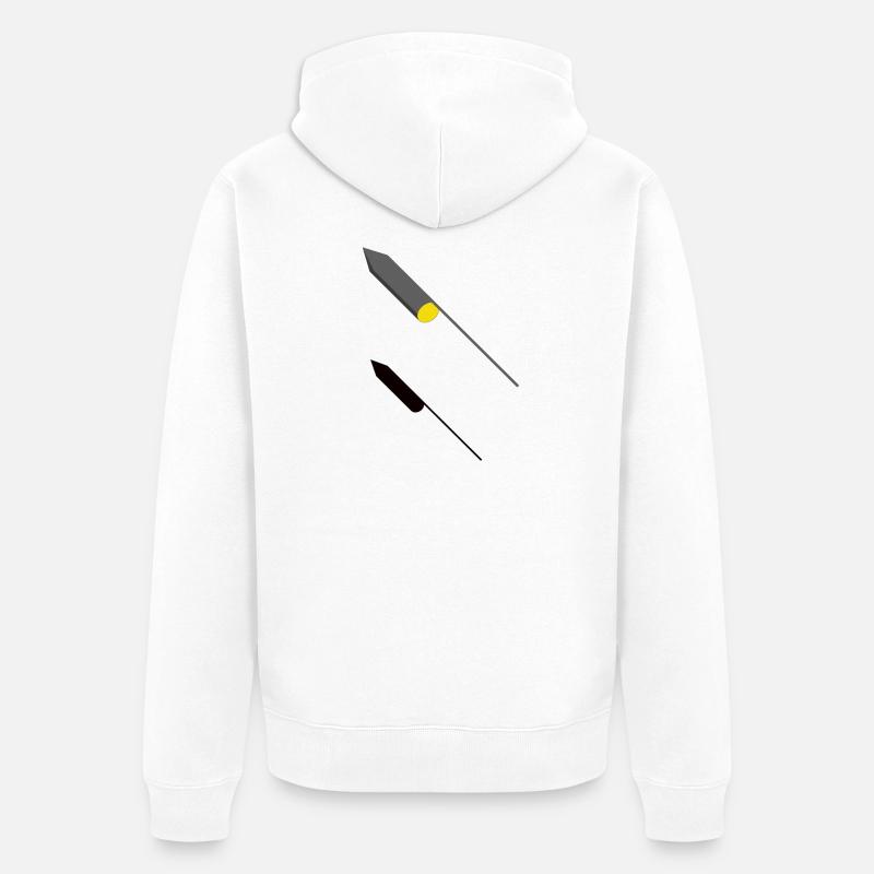 Fusée 3D - Conception - Veste à capuche bio Premium Unisexe - blanc