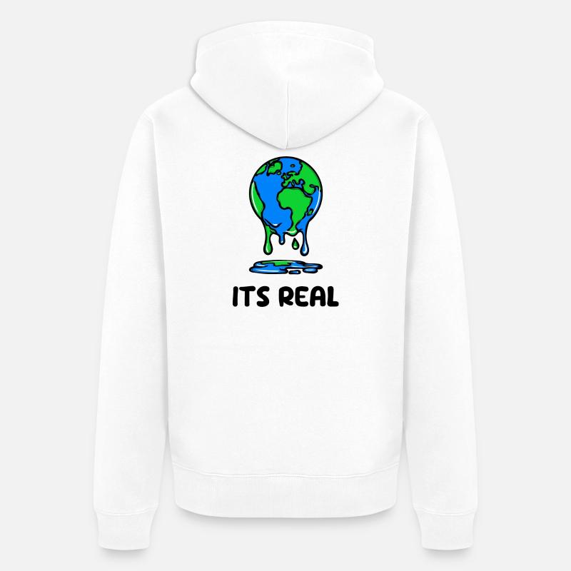 Mutter Erde Statement Planet Umweltfreundlich - Unisex Premium Bio Zip Hoodie - Weiß