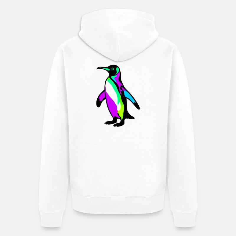 Pingouin - Veste à capuche bio Premium Unisexe - blanc