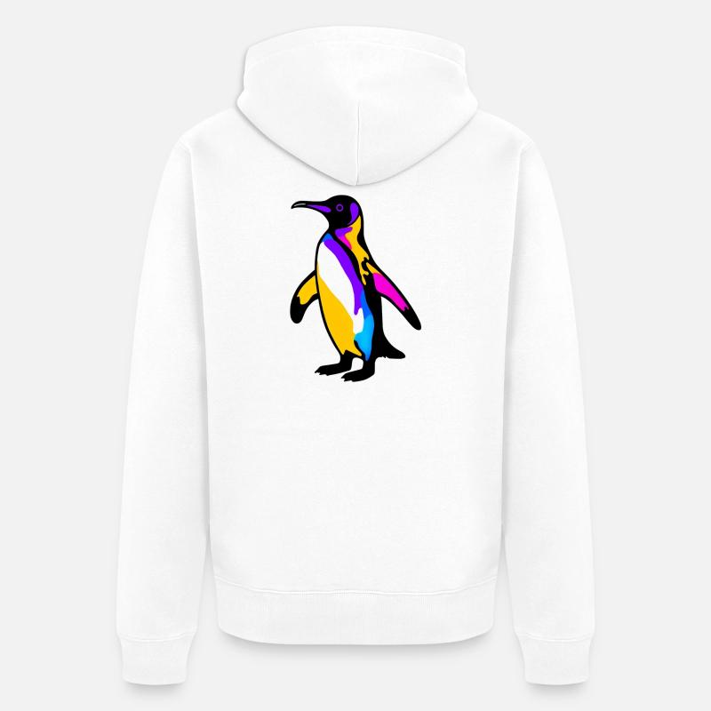 Pingouin - Veste à capuche bio Premium Unisexe - blanc