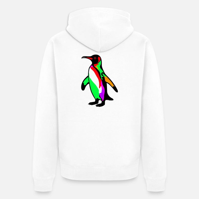 Pingouin - Veste à capuche bio Premium Unisexe - blanc