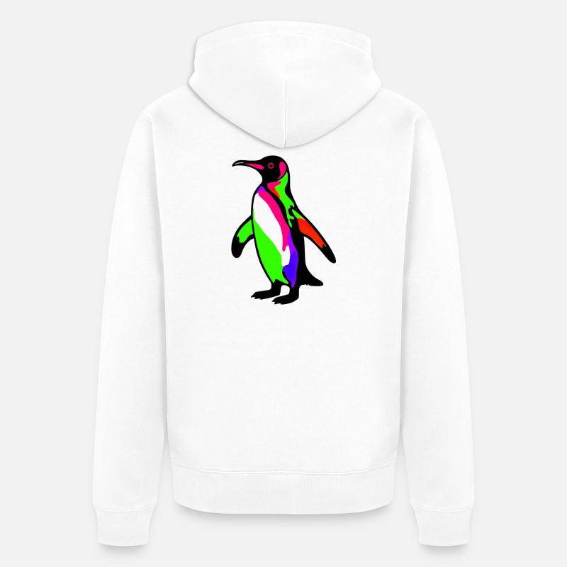 Pingouin - Veste à capuche bio Premium Unisexe - blanc