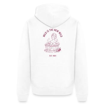  Bride Bridesmaid Spa Bachelorette Mild Is The New - Unisex Premium Bio Zip Hoodie - Weiß - Hinten - Thijin (182cm)