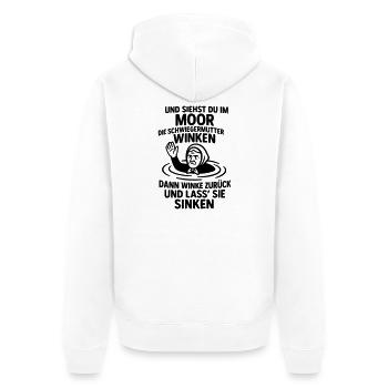 mother-in-law saying evil mean - Unisex Premium Organic Zip Hoodie - white - Back - Thijin (182cm)