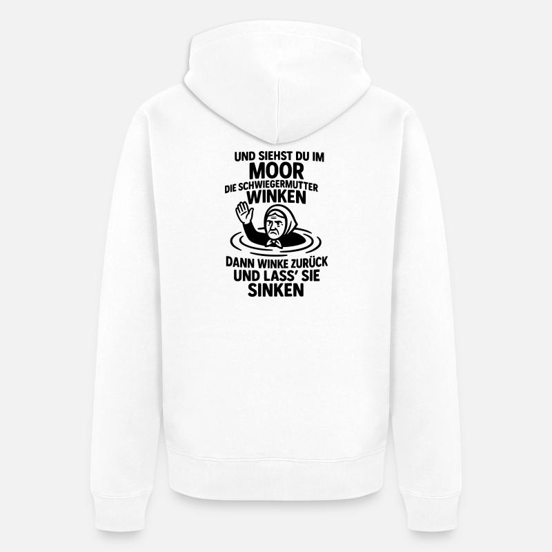schwiegermutter spruch böse gemein - Unisex Premium Bio Zip Hoodie - Weiß