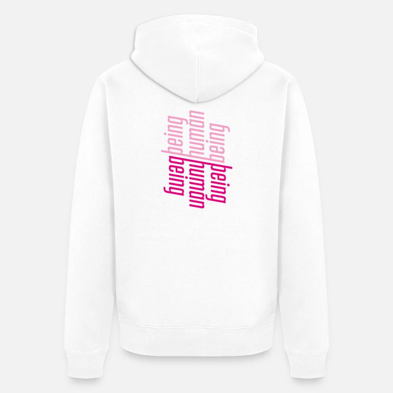 ThinkBick_being_human_being_2026 - Veste à capuche bio Premium Unisexe - blanc