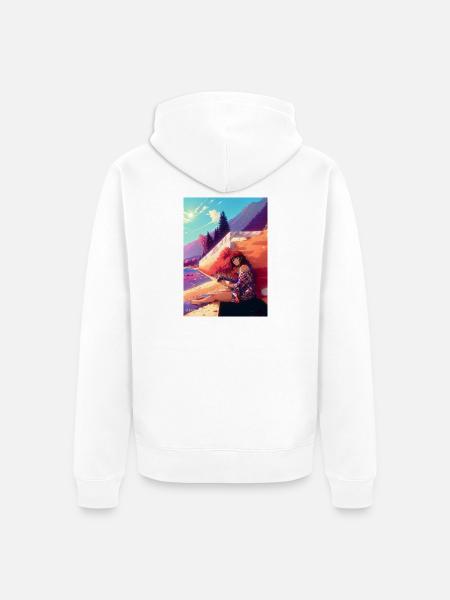 Am See - Unisex Premium Bio Zip Hoodie - Weiß