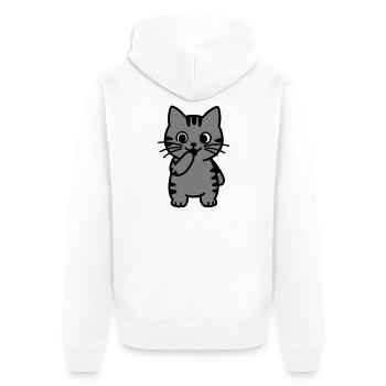 Tigre Chat Tigre-Tigre-Trois Couleurs - Veste à capuche bio Premium Unisexe - blanc - Dos - Thijin (182cm)