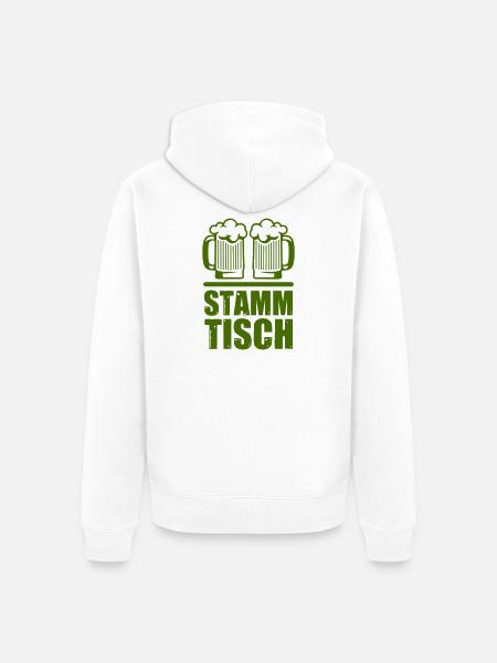Stammtisch Zwei Maß Bier Gläser - Unisex Premium Bio Zip Hoodie - Weiß