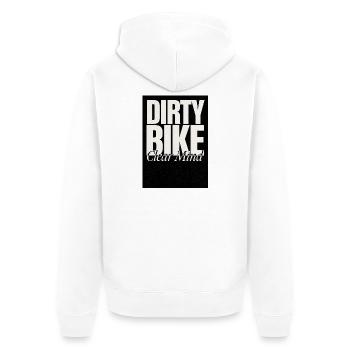Dirty Bike Clear Mind - Unisex Premium Bio Zip Hoodie - Weiß - Hinten - Thijin (182cm)