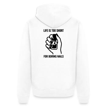 Conception des ongles et ongles - Veste à capuche bio Premium Unisexe - blanc - Dos - Thijin (182cm)