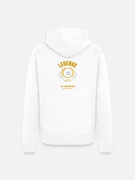 Firmenjubiläum 40 Jahre Dienstjubiläum Jubiläum - Unisex Premium Bio Zip Hoodie - Weiß