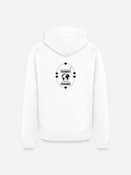 Einmal Fernweh immer Fernweh Reisespruch - Unisex Premium Bio Zip Hoodie - Weiß