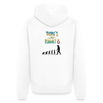 Kein B - Unisex Premium Bio Zip Hoodie - Weiß - Hinten - Thijin (182cm)