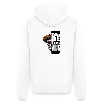 Dia de los Muertos - Unisex Premium Bio Zip Hoodie - Weiß - Hinten - Thijin (182cm)