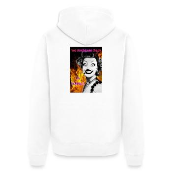 Burn_Baby-_Burn - Unisex Premium Bio Zip Hoodie - Weiß - Hinten - Thijin (182cm)