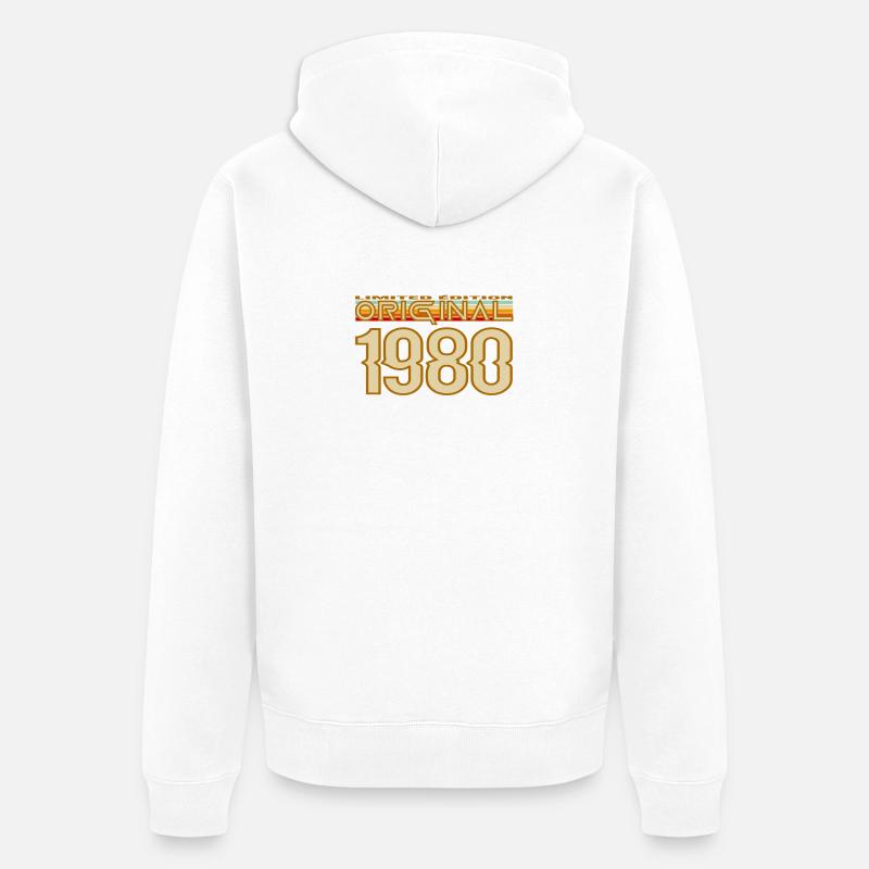 Édition Originale Rétro 1980 - Veste à capuche bio Premium Unisexe - blanc