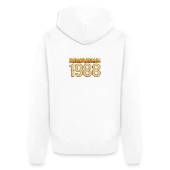 Original 1988 Retro Limited - Unisex Premium Organic Zip Hoodie - white - Back - Thijin (182cm)