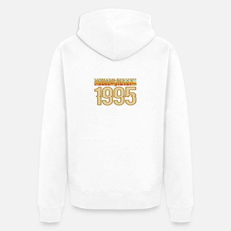 Original 1995 Rétro Limité - Veste à capuche bio Premium Unisexe - blanc