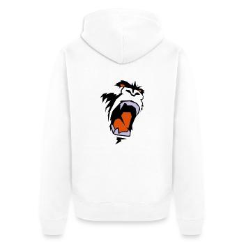 king_kong_face - Veste à capuche bio Premium Unisexe - blanc - Dos - Thijin (182cm)