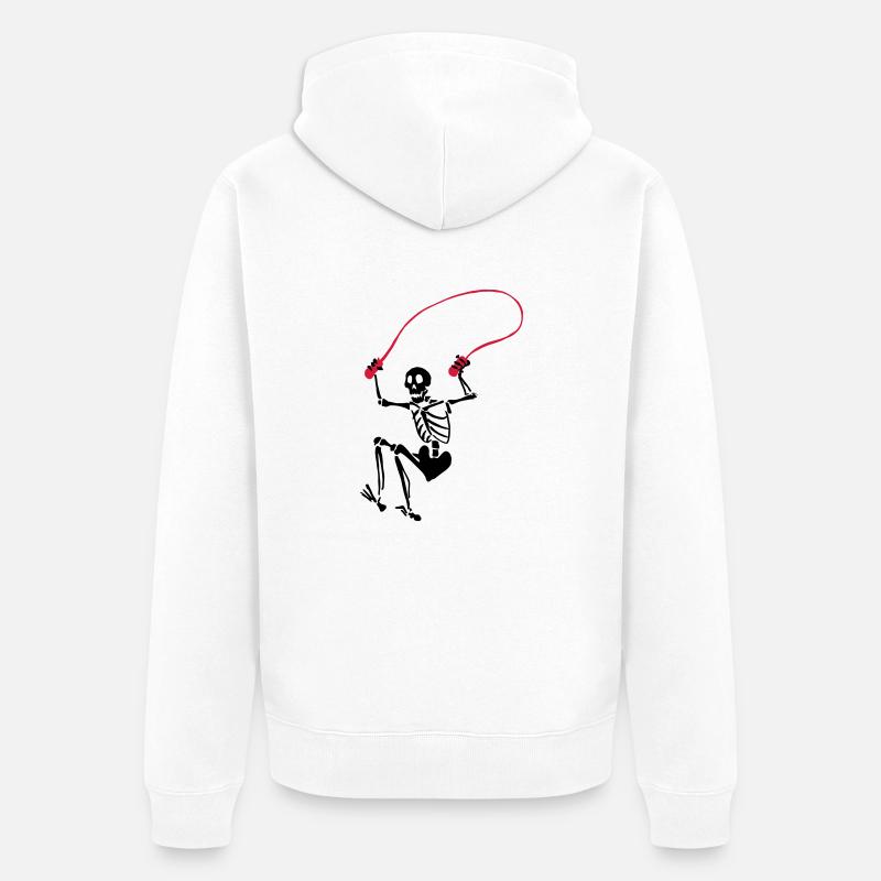 Skelett under hoppa hopprep - Ekologisk premiumluvjack unisex - vit