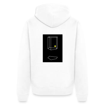 Shirt2019-Bauhaus - Unisex Premium Bio Zip Hoodie - Weiß - Hinten - Thijin (182cm)