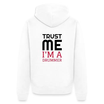 Batterie Batteur Musique Musicien Concert - Veste à capuche bio Premium Unisexe - blanc - Dos - Thijin (182cm)