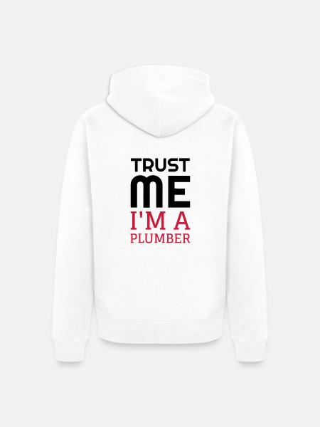 Plumber Plumbing Klempner Plombier Plomberie - Unisex Premium Organic Zip Hoodie - white