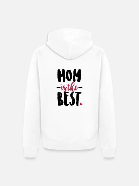 Mom is the best - Unisex Premium Organic Zip Hoodie - white