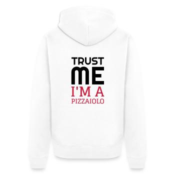 pizza / pizzaiolo / chef / italie / pizzaiola - Veste à capuche bio Premium Unisexe - blanc - Dos - Thijin (182cm)