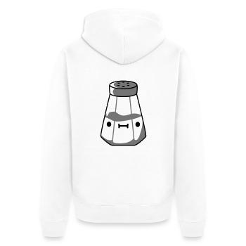 Salière avec visage - Veste à capuche bio Premium Unisexe - blanc - Dos - Thijin (182cm)