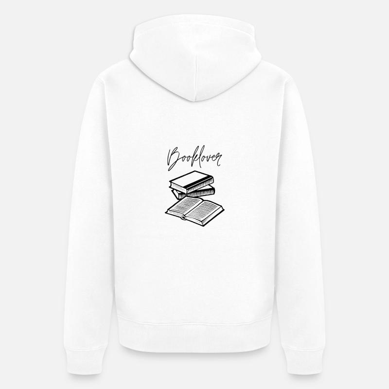 Booklover - Veste à capuche bio Premium Unisexe - blanc
